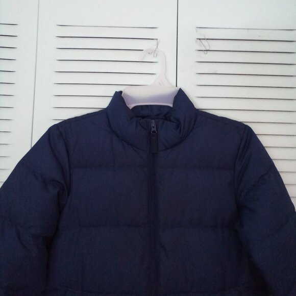 LANDS' END KIDS 8 DOWN PUFFER JACKET NAVY WARM LIGHTWEIGHT POCKETS SNOW SKI COLD - Picture 3 of 9
